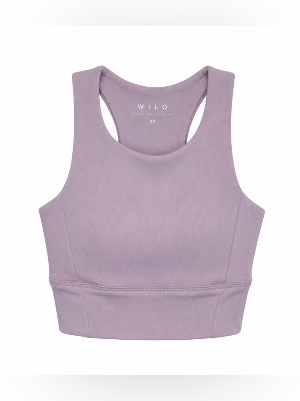 WILO Sports Bra Ribbed Sz XS Pale Lavender Tank
